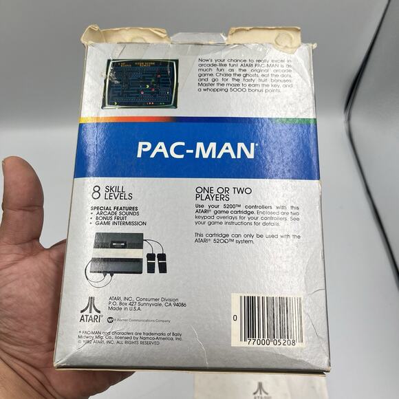 1982 Pac-Man Atari 5200 Vintage Game w/Box, Owners Manual. Tested - Picture 13 of 14